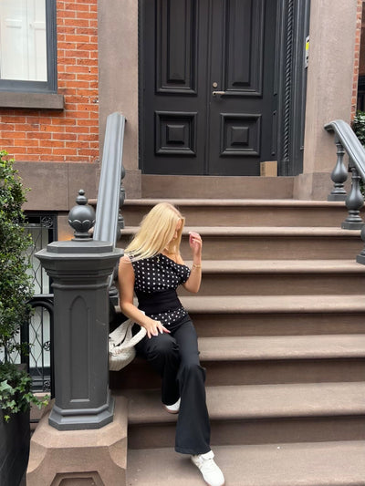 Kimmie polka dotted top