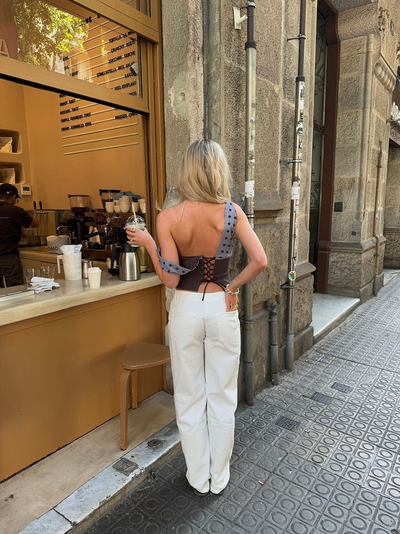 Kimmie polka dotted top