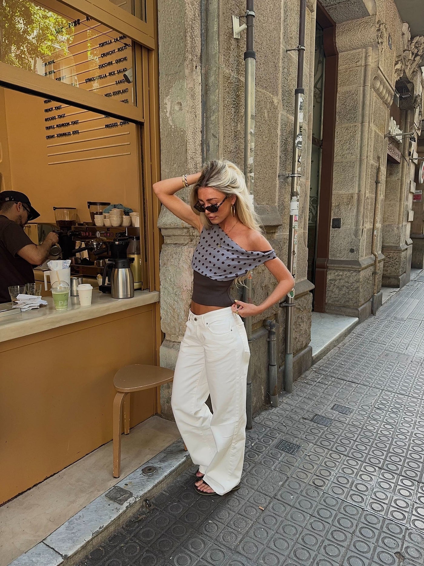Kimmie polka dotted top