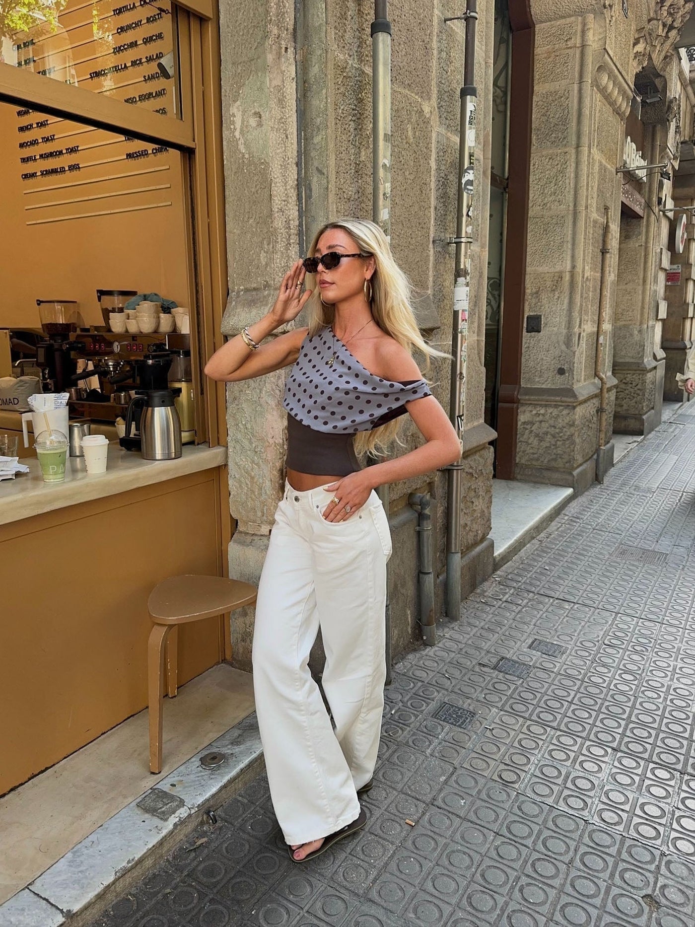 Kimmie polka dotted top